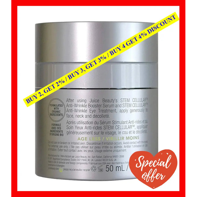 Stem Cellular Anti-Wrinkle Moisturizer By Juice Beauty For Women - 1.7 Oz