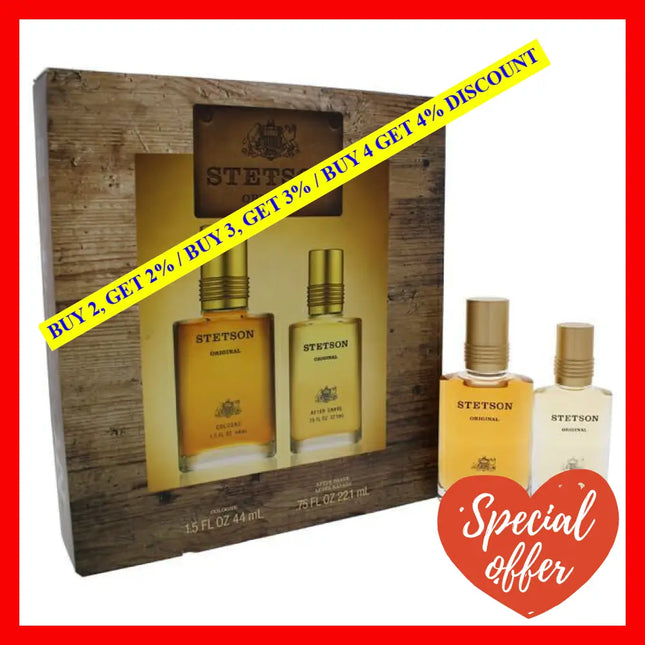 Stetson Original By Coty For Men - 2 Pc Gift Set 1.5Oz Cologne Spray 0.75Oz After Shave