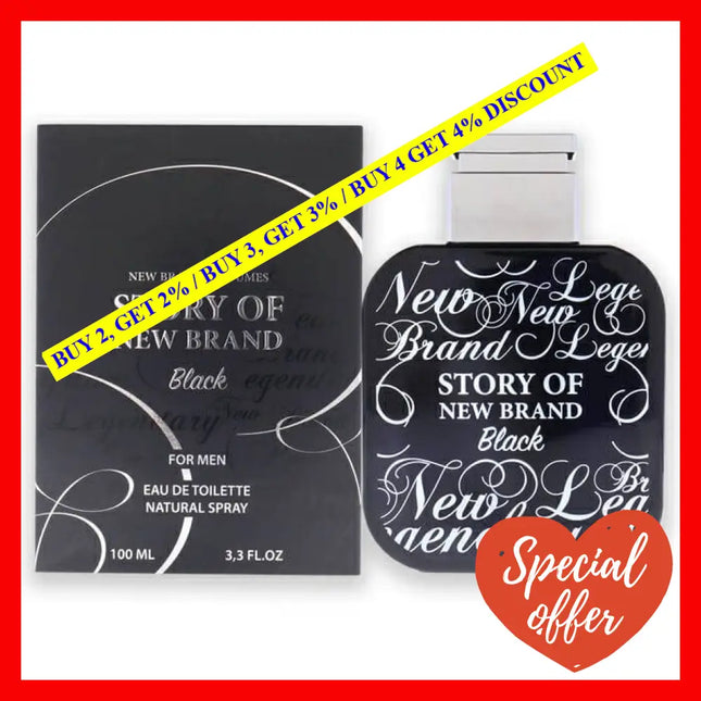Story Of New Brand Black By For Men - 3.3 Oz Edt Spray