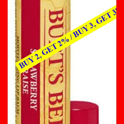Strawberry Moisturizing Lip Balm By Burts Bees For Unisex - 0.15 Oz