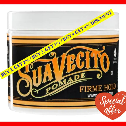 Strong Hold Pomade By Suavecito For Men - 4 Oz