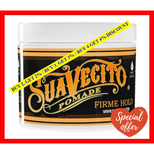 Strong Hold Pomade By Suavecito For Men - 4 Oz
