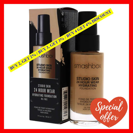 Studio Skin 24 Hour Wear Hydrating Foundation - 2.1 Light With Warm-Peachy Undertone By Smashbox