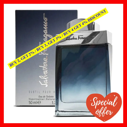 Subtil By Salvatore Ferragamo For Men - 1.7 Oz Edt Spray