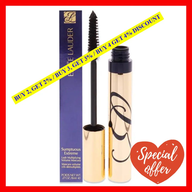 Sumptuous Extreme Lash Multiplying Volume Mascara - 01 Black By Estee Lauder For Women 0.27 Oz
