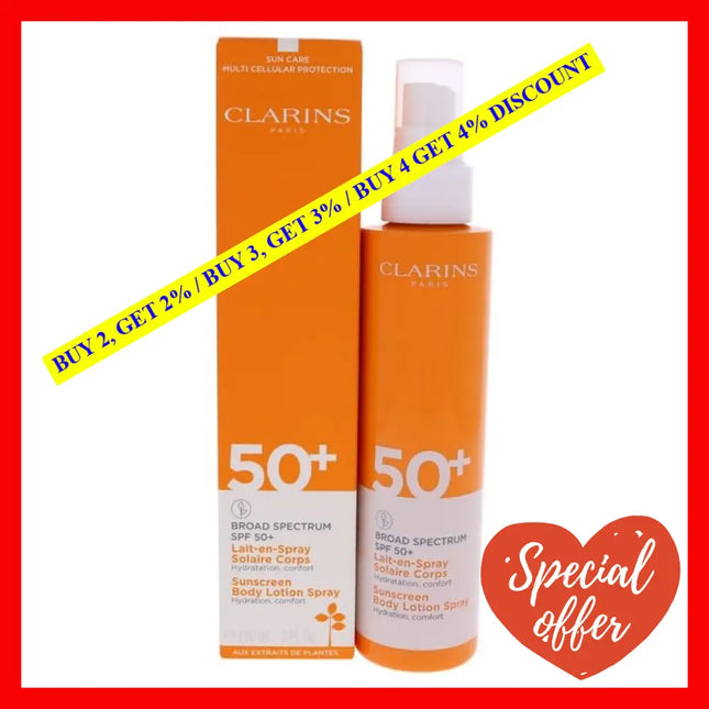 Sun Care Body Lotion Spray By Clarins For Unisex - 5 Oz Sunscreen