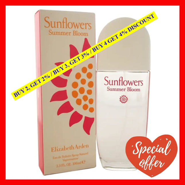 Sunflowers Summer Bloom By Elizabeth Arden For Women - 3.3 Oz Edt Spray