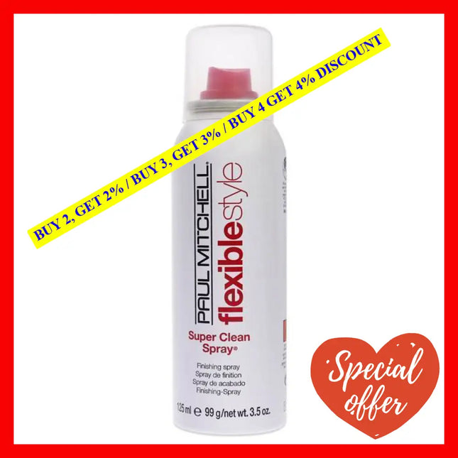 Super Clean Flexible Style Finishing Spray By Paul Mitchell For Unisex - 3.5 Oz Hair