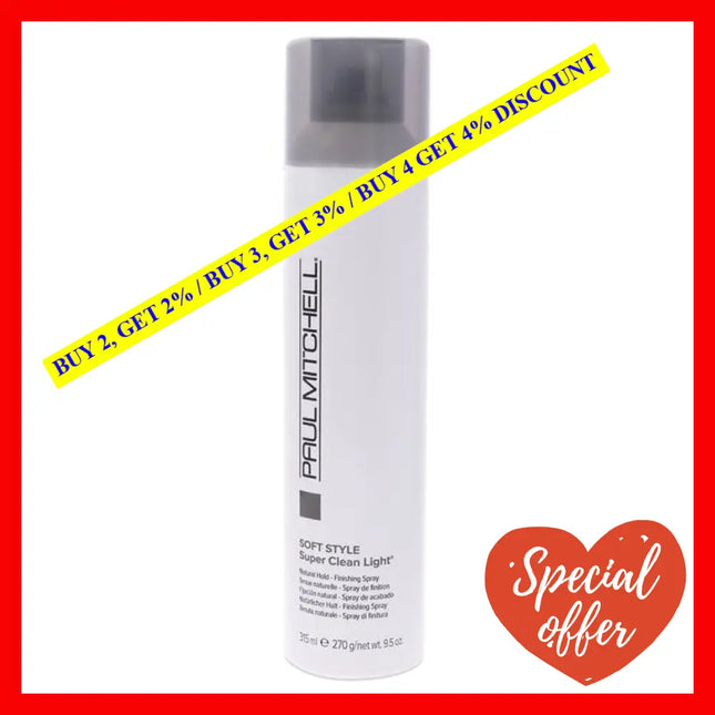 Super Clean Light Finishing Spray - Soft Style By Paul Mitchell For Unisex 9.5 Oz Hair