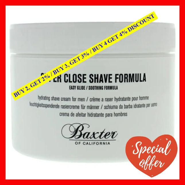 Super Close Shave Formula By Baxter Of California For Men - 8 Oz Cream