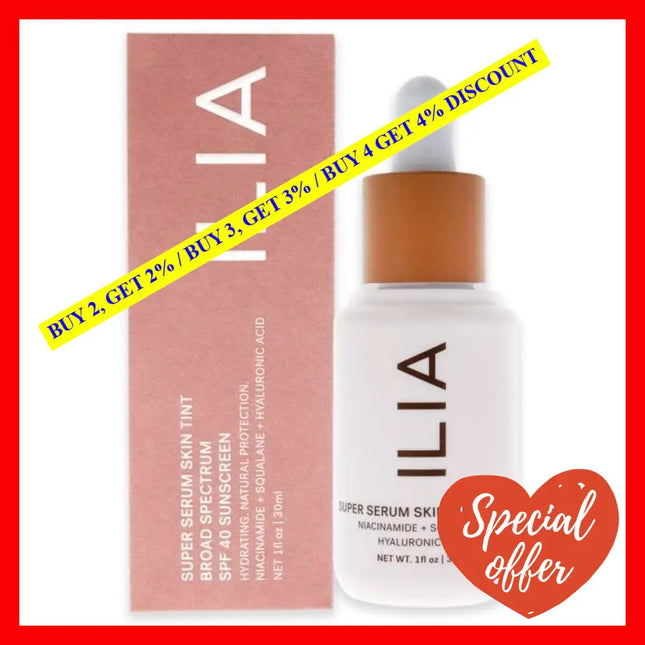 Super Serum Skin Tint Foundation Spf 40 - St12 Kokkini By Ilia Beauty For Women 1 Oz