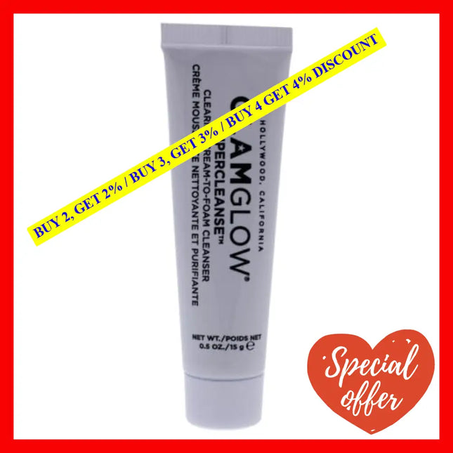 Supercleanse Clearing Cream-To-Foam Cleanser By Glamglow For Unisex - 0.5 Oz