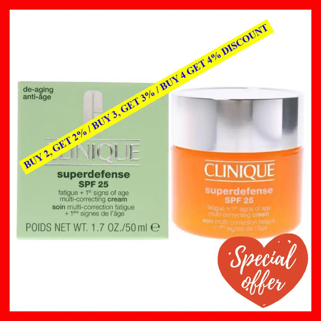 Superdefense Multi-Correcting Cream Spf 25 - Type Iii-Iv By Clinique For Unisex 1.7 Oz