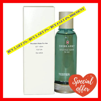 Swiss Army Mountain Water By For Women - 3.4 Oz Edt Spray (Tester)
