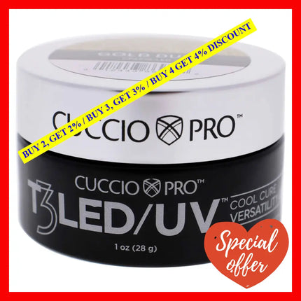 T3 Cool Cure Versatility Gel - Gold Dust By Cuccio Pro For Women 1 Oz Nail