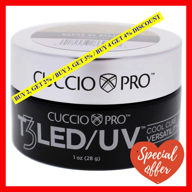 T3 Cool Cure Versatility Gel - Gold Dust By Cuccio Pro For Women 1 Oz Nail
