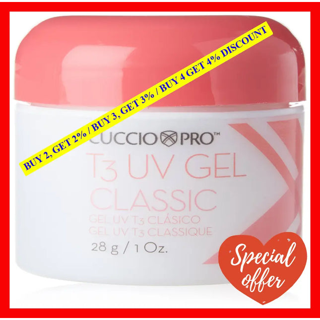 T3 Uv Gel Classic - Clear By Cuccio Pro For Women 1 Oz Nail