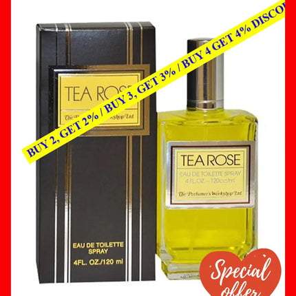 Tea Rose By Perfumer’s Workshop For Women - 4 Ounce Edt Spray