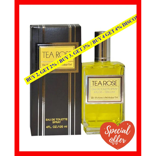 Tea Rose By Perfumer’s Workshop For Women - 4 Ounce Edt Spray