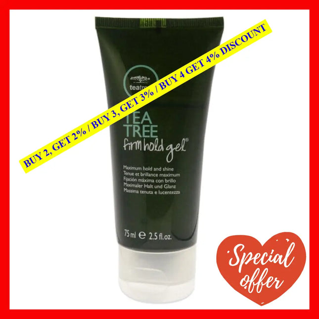 Tea Tree Firm Hold Gel Hair Maximum High-Shine Finish For All Types 2.5 Fl. Oz.