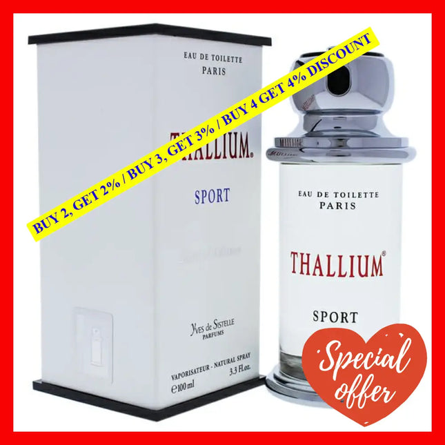 Thallium Sport By Yves De Sistelle For Men - 3.3 Oz Edt Spray (Limited Edition)