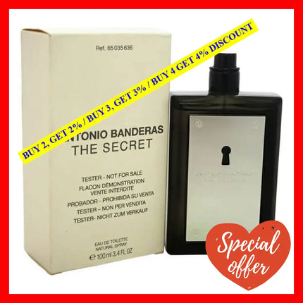 The Secret By Antonio Banderas For Men - 3.4 Oz Edt Spray (Tester)