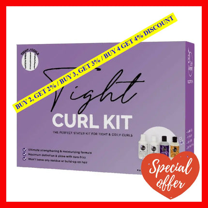 Tight Curl Kit By Keeper For Unisex - 4 Pc Set 3.4Oz Silk Shampoo Rich Moisturizing Cleanser
