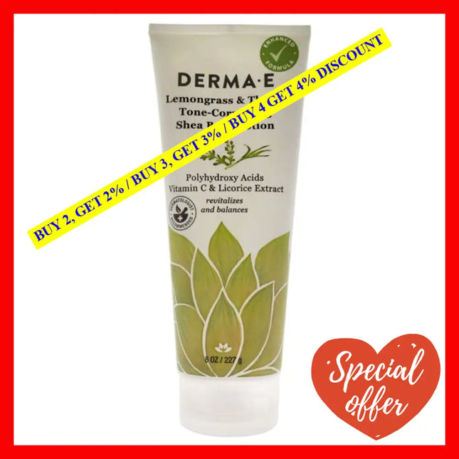 Tone-Correcting Shea Body Lotion - Lemongrass And Thyme By Derma-E For Unisex 8 Oz