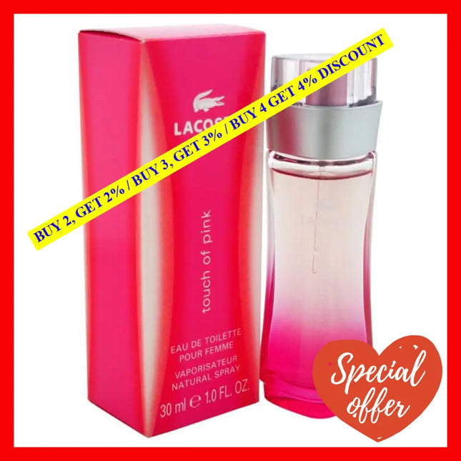 Touch Of Pink By Lacoste For Women - 1 Oz Edt Spray