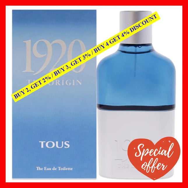 Tous 1920 The Origin By For Men - 3.4 Oz Edt Spray