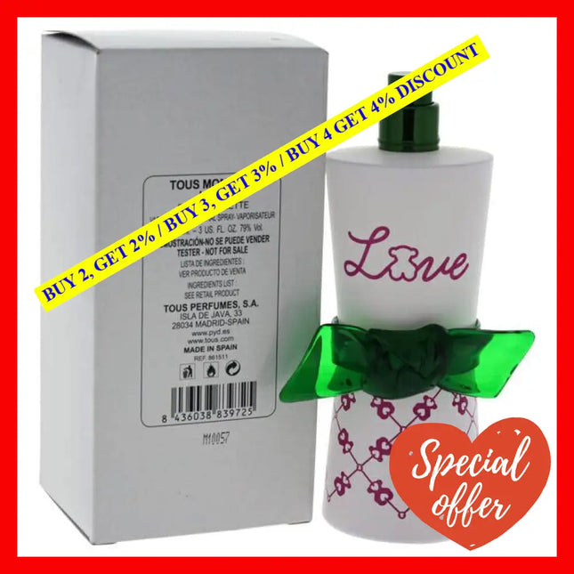 Tous Love Moments By For Women - 3 Oz Edt Spray (Tester)