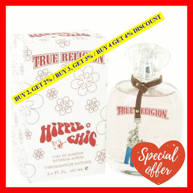 True Religion Hippie Chic Eau De Parfum Spray For Women 3.4 Ounce