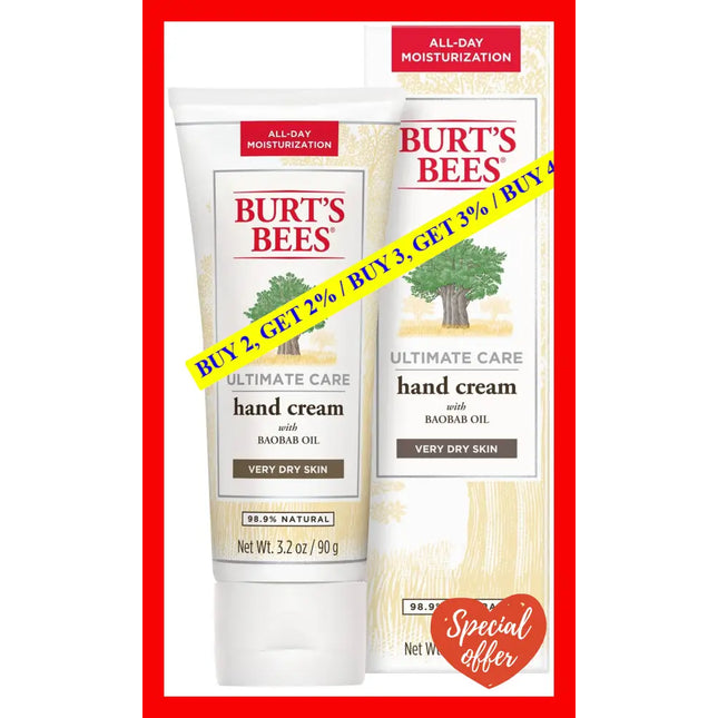 Ultimate Care Hand Cream By Burts Bees For Unisex - 3.2 Oz