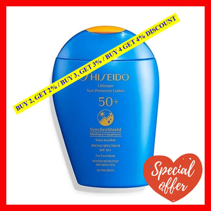 Ultimate Sun Protector Lotion Spf 50 Set By Shiseido For Women - 2 X 5 Oz
