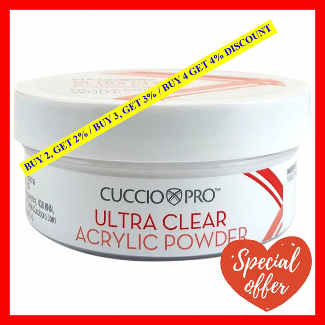 Ultra Clear Acrylic Powder - Brite White By Cuccio Pro For Women 1.6 Oz