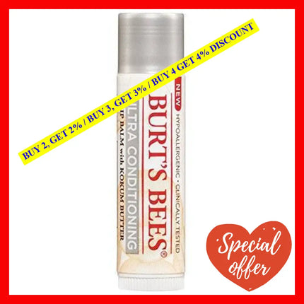 Ultra Conditioning Lip Balm With Kokum Butter Blister By Burts Bees For Unisex - 0.15 Oz