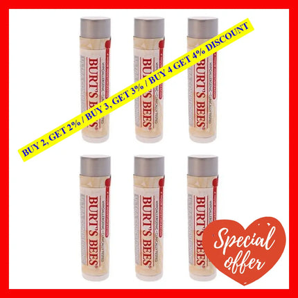 Ultra Conditioning Lip Balm With Kokum Butter Blister By Burts Bees For Unisex - 0.15 Oz Pack Of 6