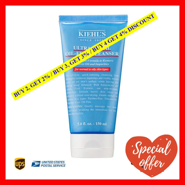Ultra Facial Oil-Free Cleanser For Normal To Oily Skin Types By Kiehls For Unisex - 5 Oz