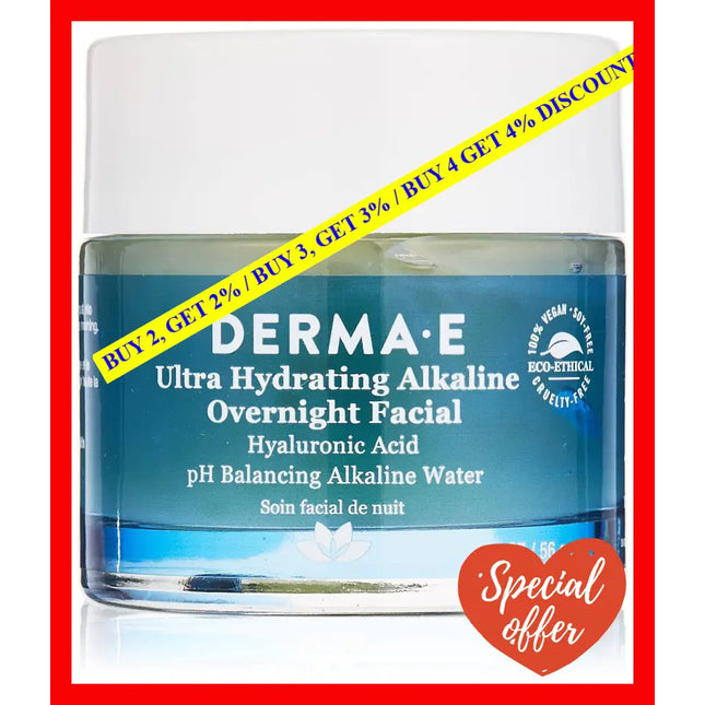 Ultra Hydrating Alkaline Overnight Facial By Derma-E For Unisex - 2 Oz Gel