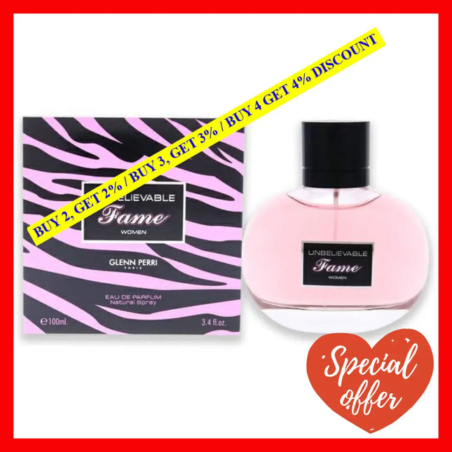 Unbelievable Fame By Glenn Perri For Women - 3.4 Oz Edp Spray