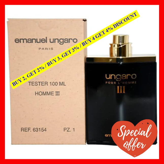 Ungaro Iii By Emanuel For Men - 3.4 Oz Edt Spray (Tester)