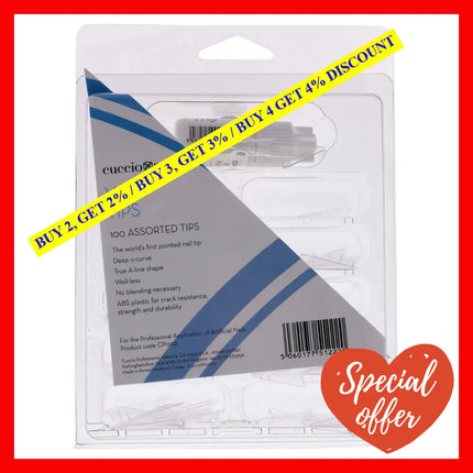 Vamp Tips - Assorted By Cuccio Pro For Women 100 Pc Acrylic Nails