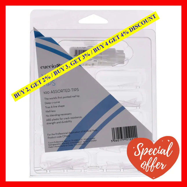 Vamp Tips - Assorted By Cuccio Pro For Women 100 Pc Acrylic Nails