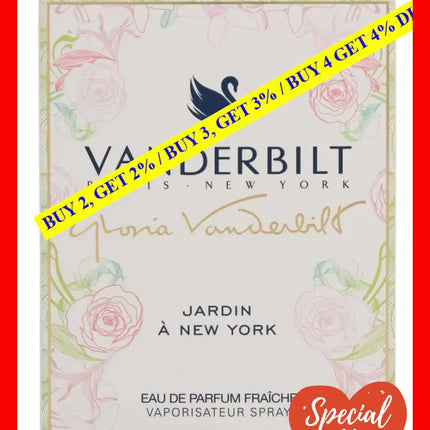 Vanderbilt Jardin A New York By Gloria For Women - 3.38 Oz Edp Spray