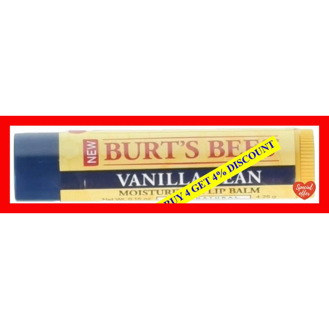 Vanilla Bean Moisturizing Lip Balm Blister By Burts Bees For Unisex - 0.15 Oz