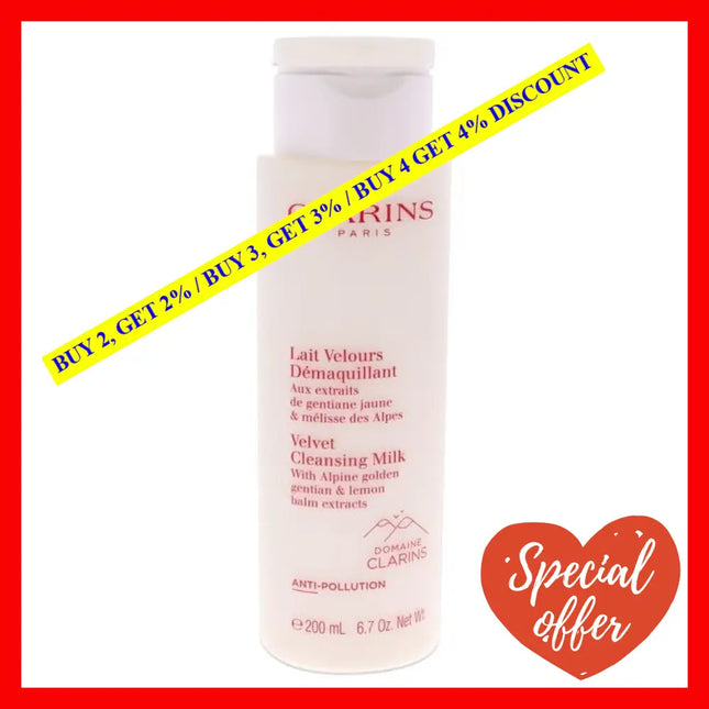 Velvet Cleansing Milk By Clarins For Women - 6.7 Oz Cleanser
