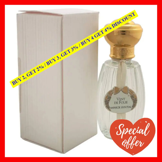Vent De Folie By Annick Goutal For Women - 3.4 Oz Edt Spray (Tester)