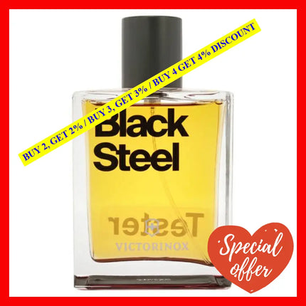 Victorinox Black Steel By Swiss Army For Men - 3.4 Oz Edt Spray (Tester)