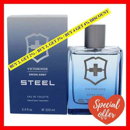 Victorinox Swiss Army Steel By For Men - 3.4 Oz Edt Spray