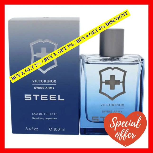 Victorinox Swiss Army Steel By For Men - 3.4 Oz Edt Spray
